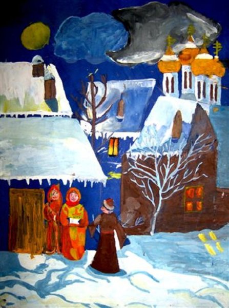 Рисование колядки
