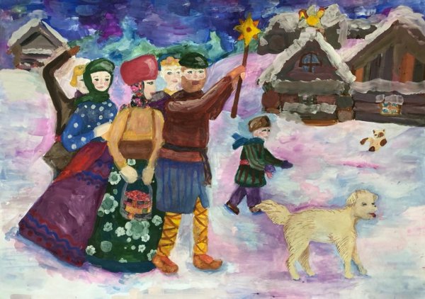 Колядки композиция станковая