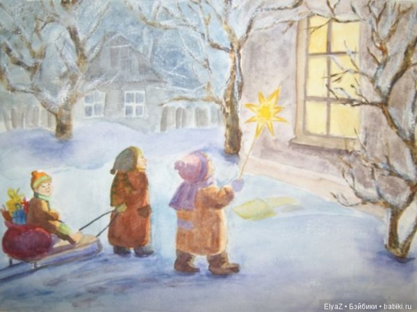 Святки рисунок детский