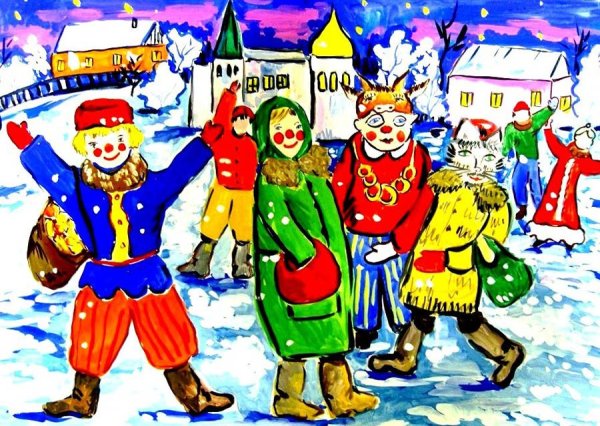 Святки рисунок