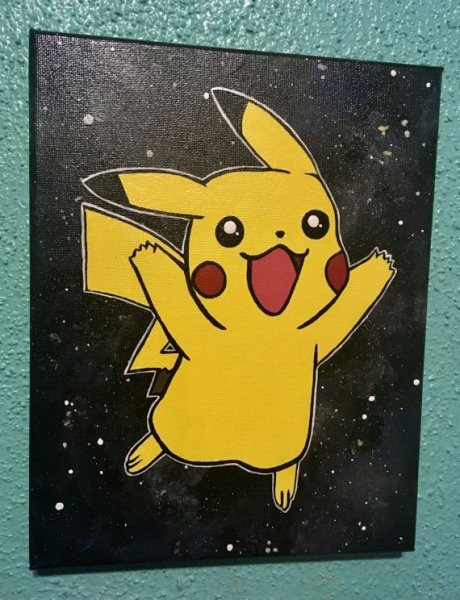 Пикачу гуашью