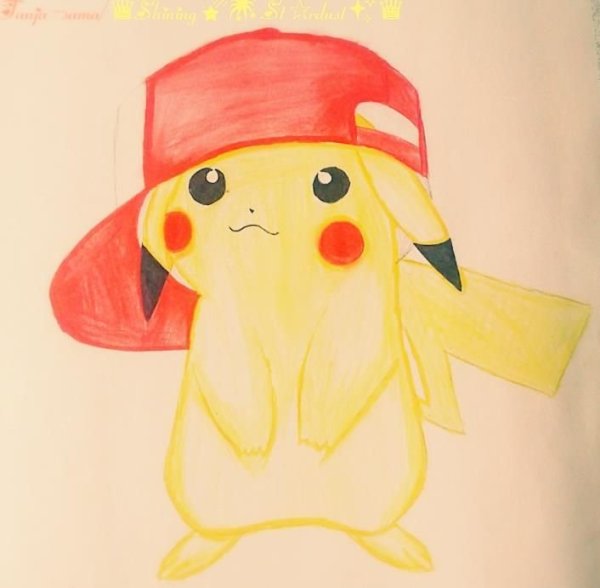 Пикачу рисунок гуашью