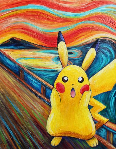 Рисунки для срисовки фломастерами Пикачу