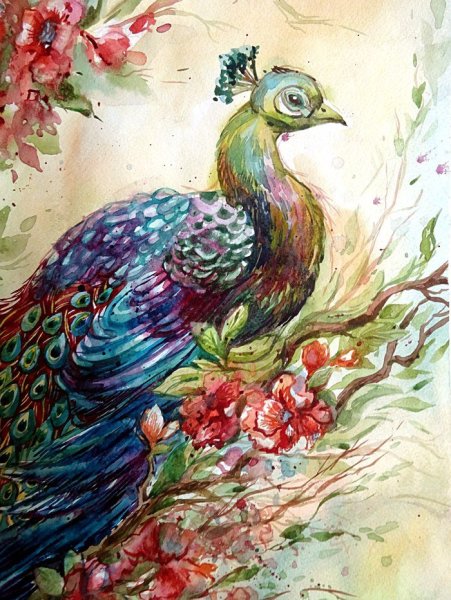 Стилизованные Павлины