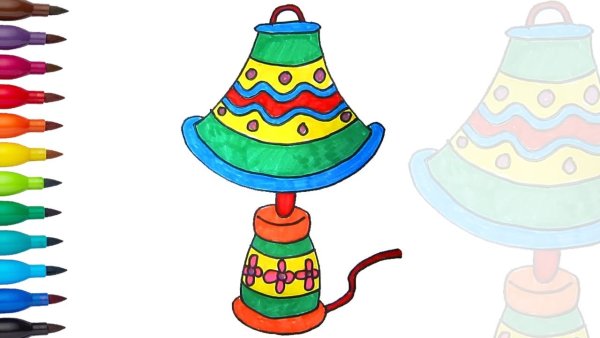 Аппликации разноцветных лампочек