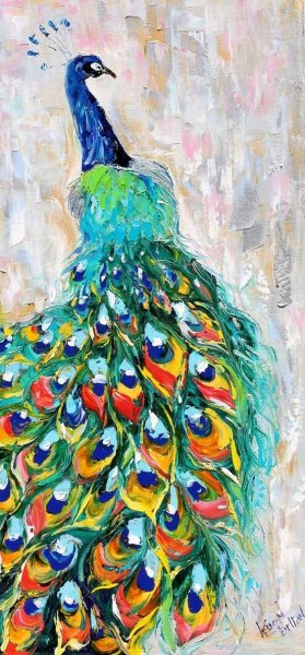 Павлин мастихином