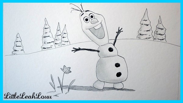 Олаф картинки для срисовки