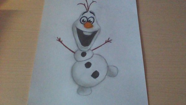 Рисуем Олафа поэтапно