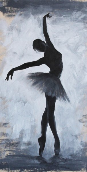 Балерина гуашью