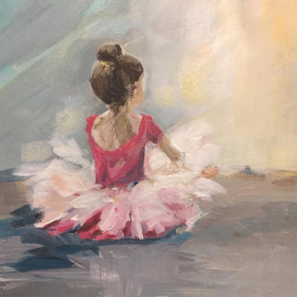 Балерина гуашью