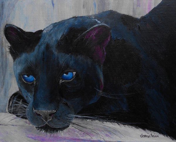 Пантера живопись маслом