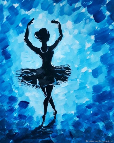 Рисуем акриловыми красками с детьми балерину