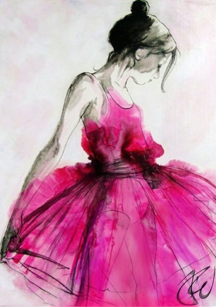 Пуанты гуашью