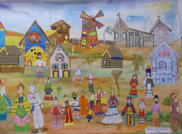 Народные праздники. Коллективное панно «осенняя ярмарка»