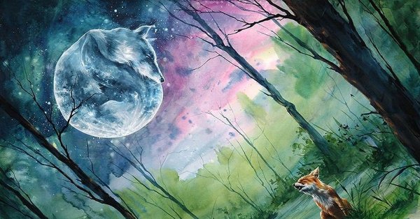 Фантастические пейзажи акварелью