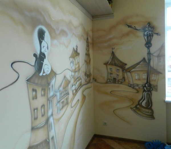 Рисунок на стене своими руками