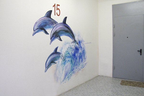 Роспись стен дельфины