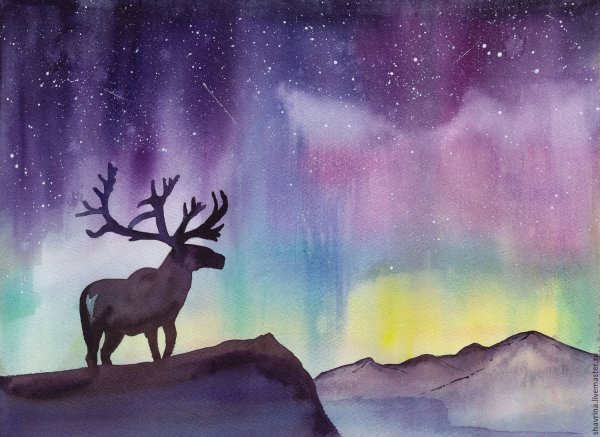 Картины Северное сияние Андрей Лях