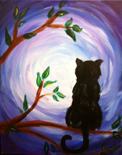 Котик акварелью