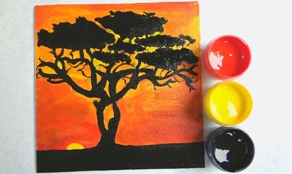 Гуашь на картоне