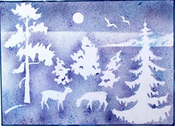 Рисование в технике набрызг