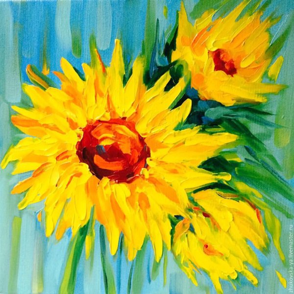 Цветы гуашью