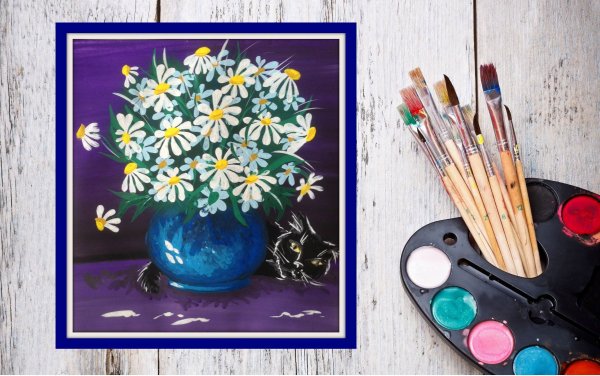 Урок рисования цветы гуашью