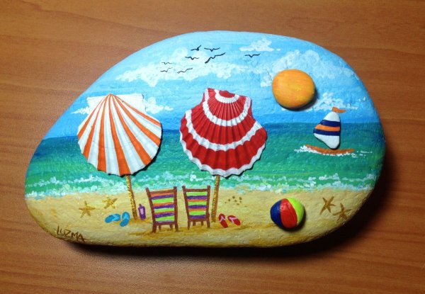 Роспись камней для детей