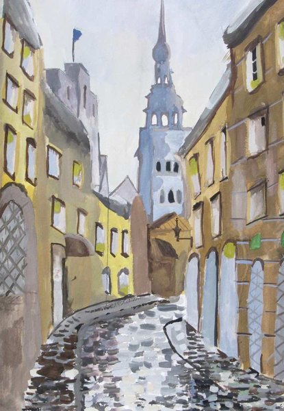 Город гуашью