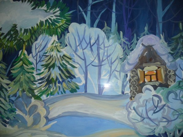 Сказочный город акварель