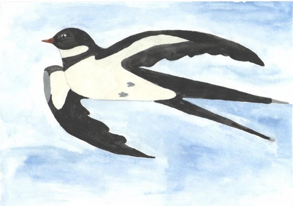 Рисуем ласточку с детьми