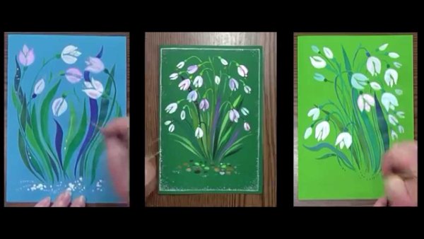 Рисование с детьми 5 лет гуашью Весна