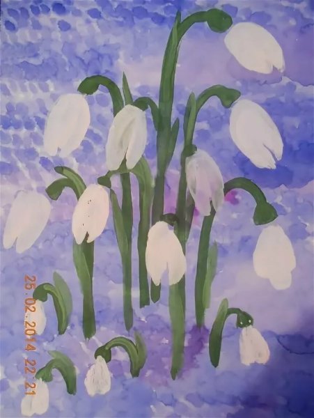 Рисование первые цветы