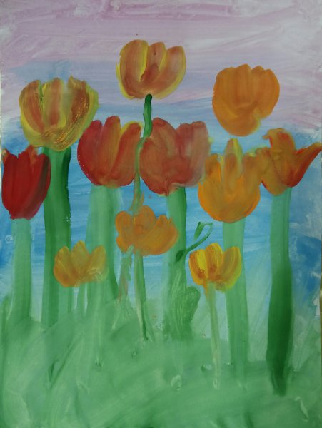 Рисование весенних цветов