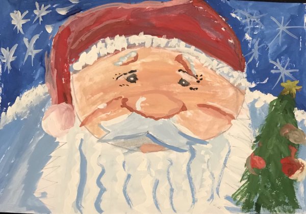 Портрет Деда Мороза детский