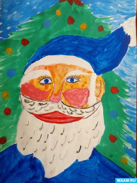 Рисование Деда Мороза в подготовительной группе