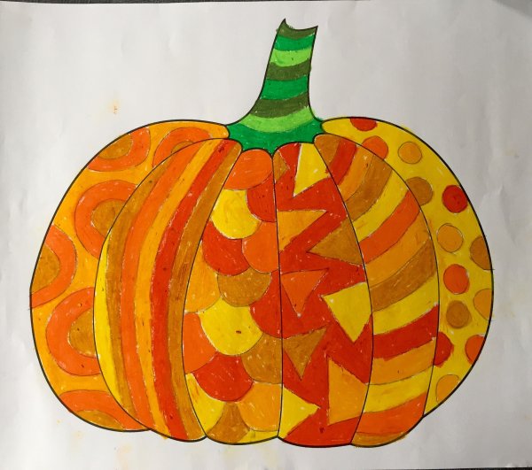 Рисование с детьми тыква