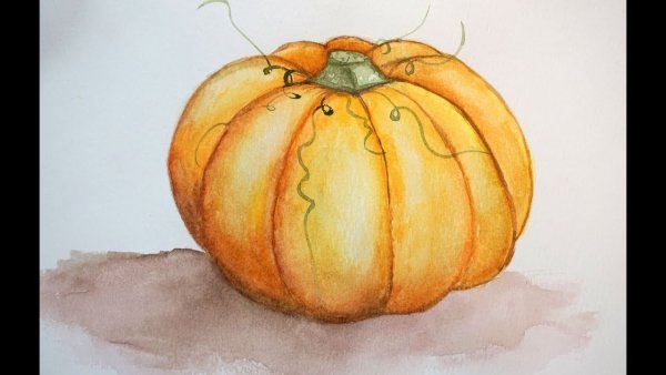 Рисование тыквы