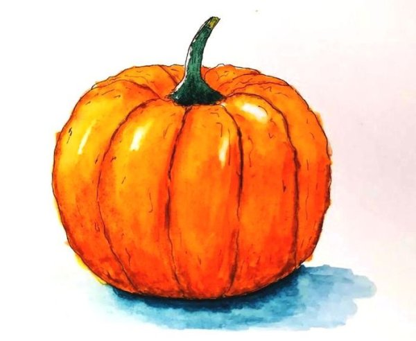 Тыква красками