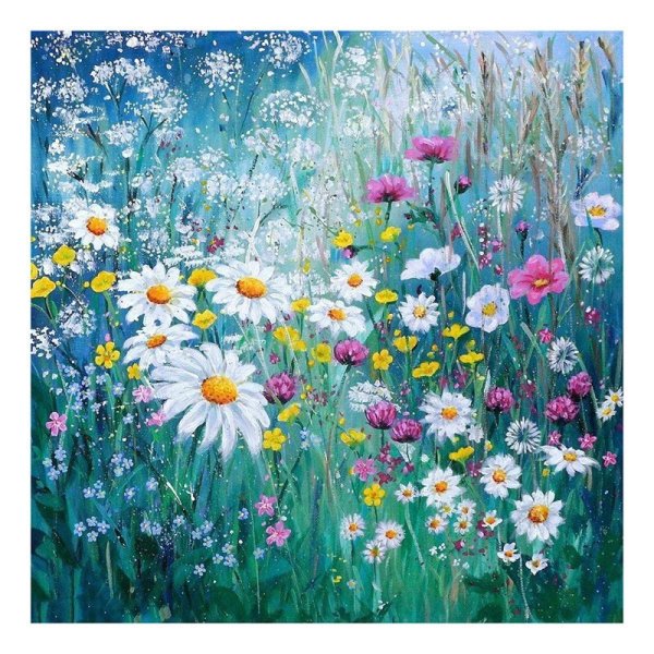 Полевые цветы красками