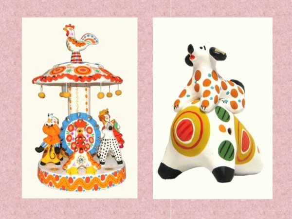 Дымковская Барыня Раскрашенная