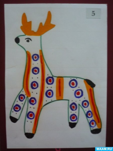 Барышня Водоноска Дымковская роспись