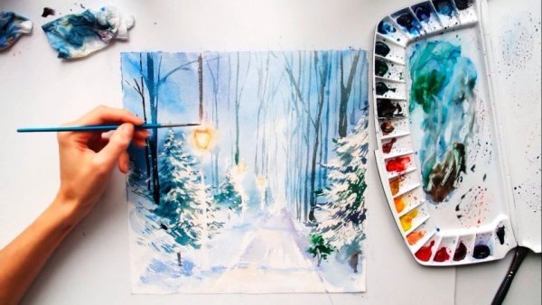 Уроки рисования акварельными красками