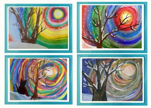 Рисование гуашью пошагово для детей