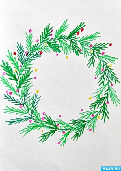 Новогодний венок арт
