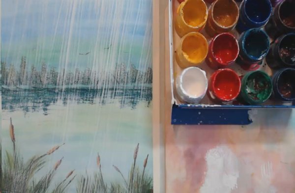 Правополушарное рисование дождь