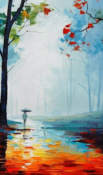 Краски осени акварель