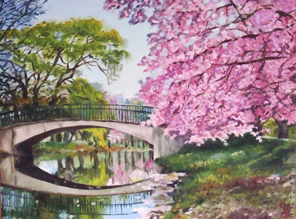 Алмазная мозаика Цветущая Сакура