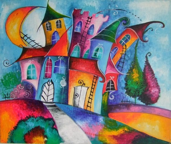 Рисование сказочный город