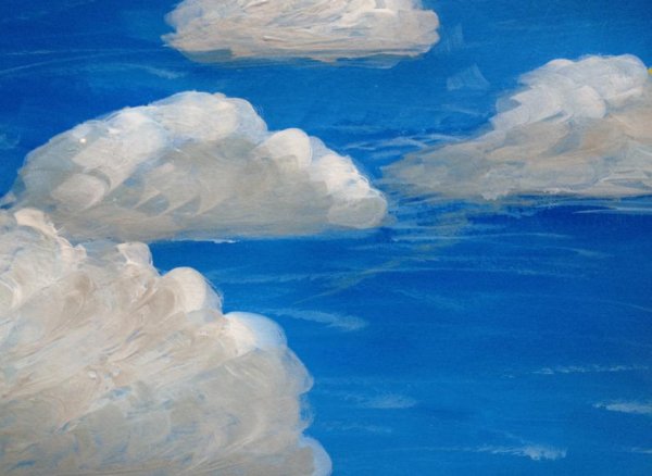 Небо красками гуашь